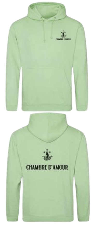 Lionel Osmin & Cie, Sweat à capuche Chambre d'Amour vert XS  